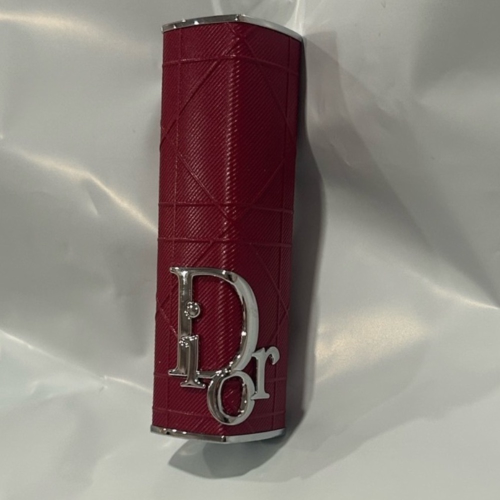 Dior Red and Silver Lipstick Case